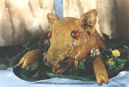 A Happy Well-Stuffed Syr Pig